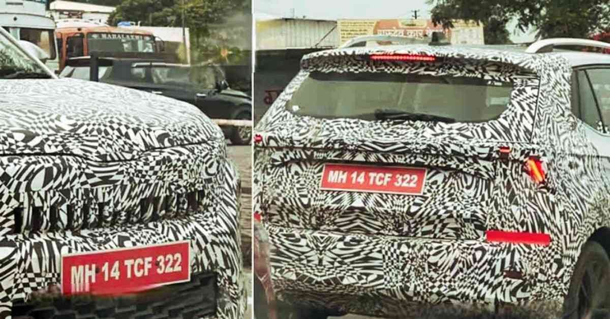 New-Gen Skoda Kushaq Facelift Spied Testing - New Design Leaked.