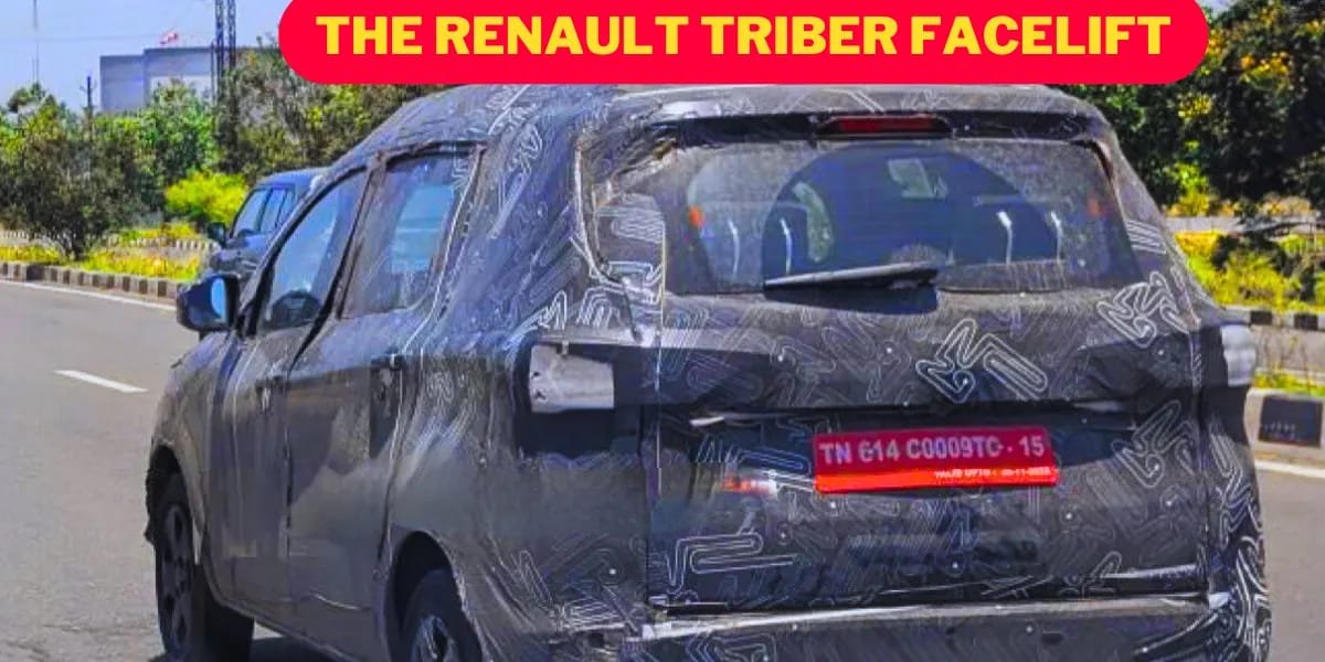 Renault Triber Facelift New Design & Looks Leaked in Spy Shots.