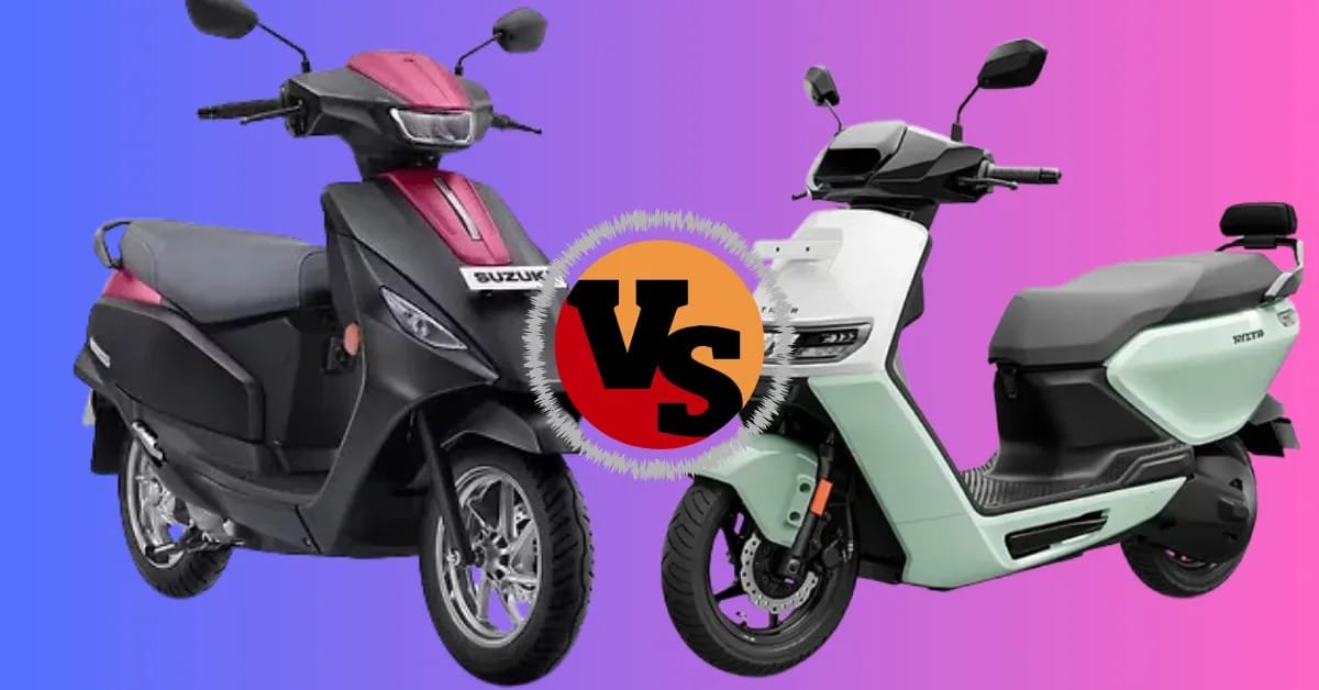 Suzuki e-Access vs Ather Rizta: Full Battery, Range & Specification Comparison.