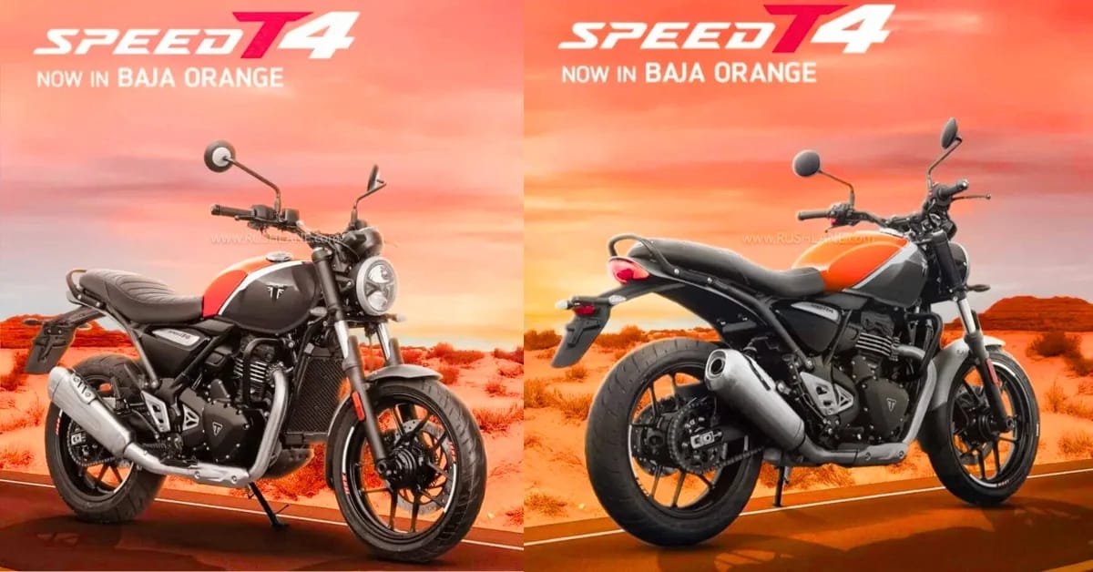 Triumph Speed T4 Gets a New Vibrant Baja Orange Colour - Launched at ₹2.05 Lakh.