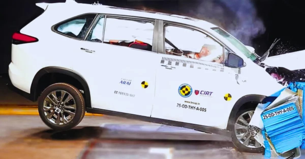 Toyota Innova Hycross Crash Test Result: Full Marks in Safety. Toyota Innova Hycross Crash Test Result: Full Marks in Safety.