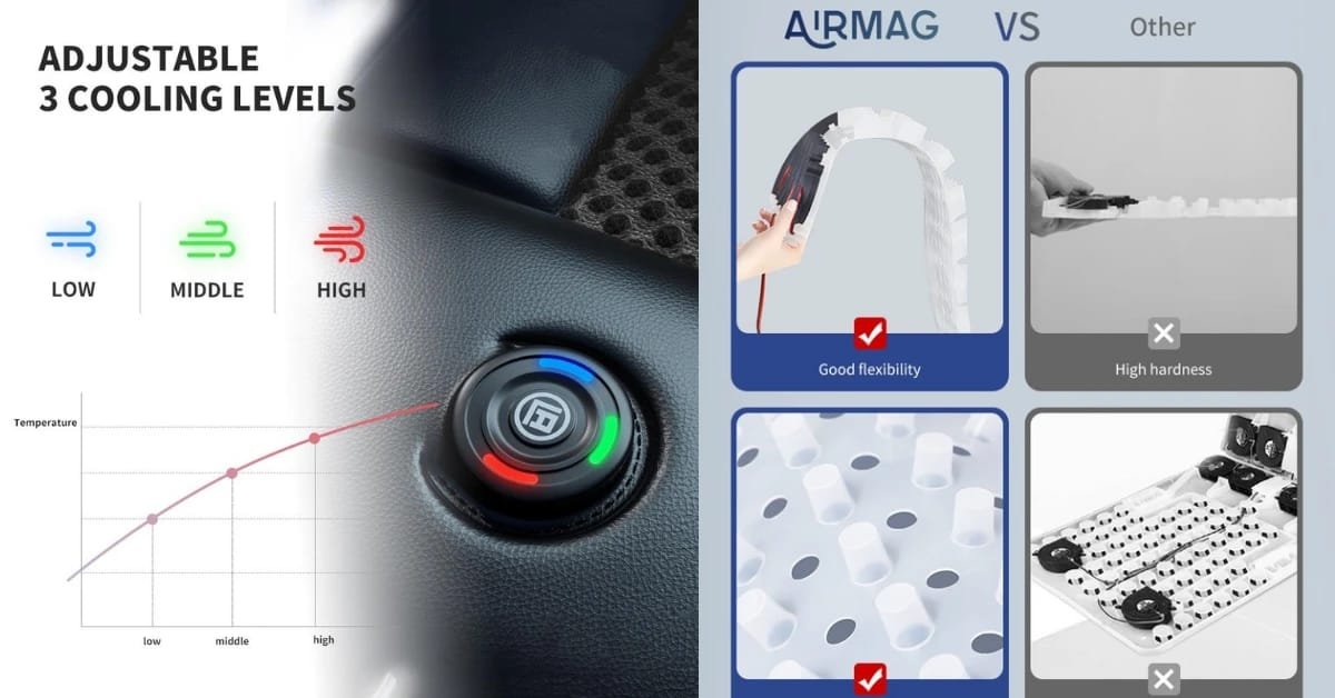 Specs of ventilated Airmag car cushion: Smarter Than Your Factory Seat. Specs of ventilated Airmag car cushion: Smarter Than Your Factory Seat.